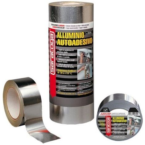 Nastro Alluminio Adesivo SARATOGA per la sigillatura di condutture - rotolo 50 mt (1/3)