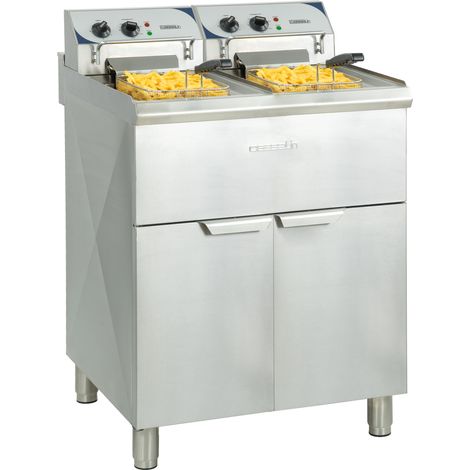 Freidora eléctrica Casselin doble 2 x 10 litros 2 x 9000 W