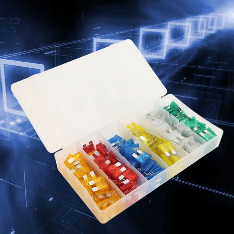 200-teiliges Flachsicherungsset aus transparentem Aluminium für Pkw und Lkw (orange/rot/blau/gelb/weiß/grün) (1/5)