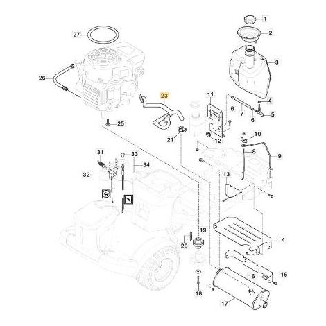 RACCORDO SCARICO HONDA GCV530 FM ORIGINALE STIGA - 387869549/0