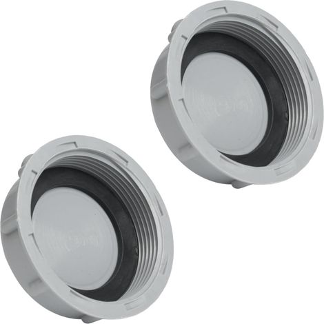 Stück Siphonstopfen für Küchenabflussrohre, DN40 Durchmesser, 40 mm G1½ Gewinde und Flachdichtungen, 45 mm Spülbeckenabflussstopfen (45 mm 2 Stück)