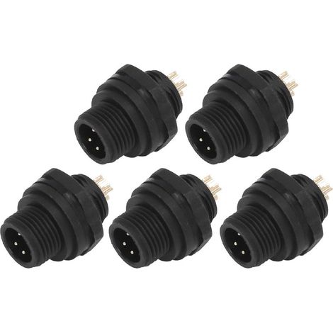 Connecteur étanche industriel IP67, 5 pièces, 4 broches, cable électrique d'aviation, prise rapide, boucle E7 (1/5)