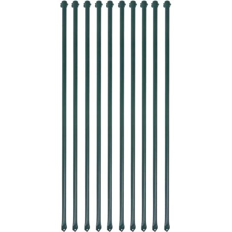 10 colonnes de jardin, 1 mètre de haut, vert métallique (1/5)