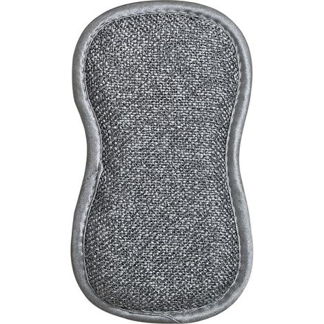 éponge microfibre anti-rayure tampon lavage vaisselle nettoyage cuisine 1pc Gris (1/5)