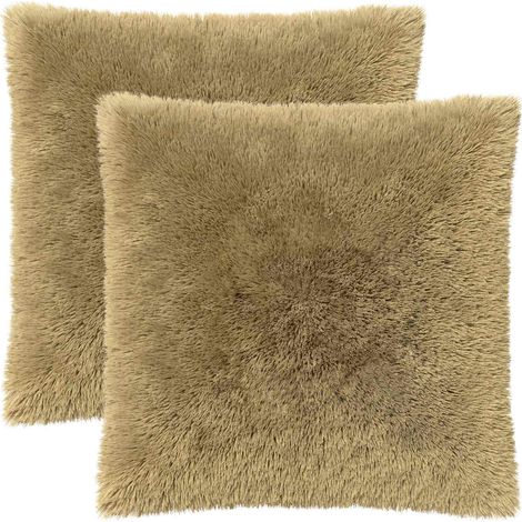 Kissenbezug 2 pcs HEERLEN Hellgrün 65 x 65 cm PV Fleece vidaXL