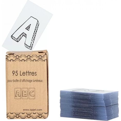 Opjet 011397 – 95 Buchstaben und Symbole für Tableau Lumineux – 3,5 x 8,5 cm