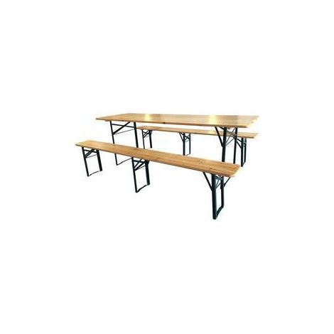 C SET BIRRERIA C/PANCHE LEGNO/METALLO 220X80X76CM