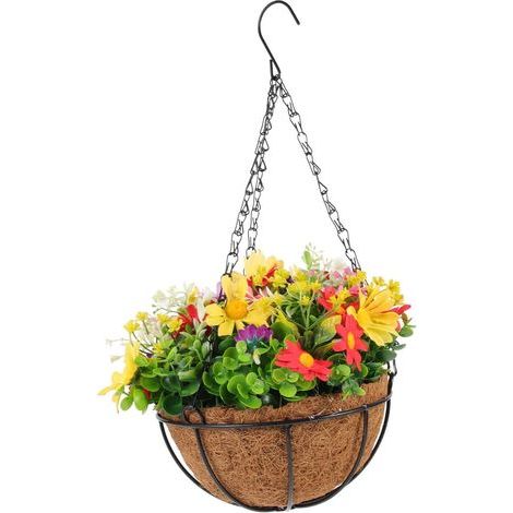 im aus Kokosfasern Stabil Blumenkorb und Eisen Praktisch (1/5)