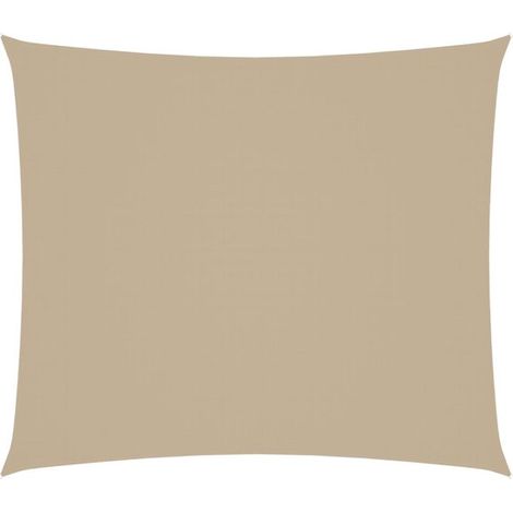 Voile d’ombrage rectangulaire – Beige – 2,5 x 3 m – Oxford PU – Résistante UV – Cordes incluses (1/5)
