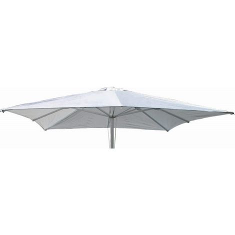 Ersatzblatt in 3x3 m Polyester für Regenschirm für zentrale Palo Cassiopeia - White