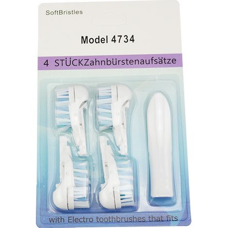 Têtes de brosse à dents électriques de rechange multidirectionnelles 3733 4732 4734 (lot de quatre)