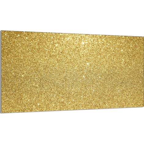 Plaque de protection en verre pour poêle 90x52 Or (1/5)