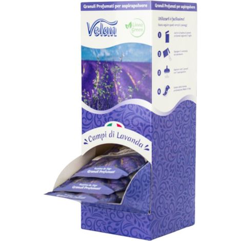 GRANULI PROFUMATI VELAN DISPENSER 25 BUSTINE PROFUMO CAMPI DI LAVANDA