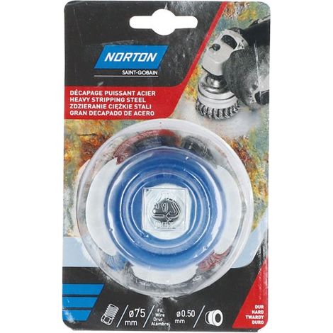 NORTON - Brosse meuleuse coupe torsadé acier 75 Norton (1/5)