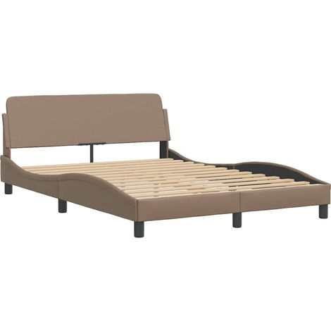 Bettgestell "Dover" Cappuccino-Braun 140x200 cm Kunstleder vidaXL (1/4)