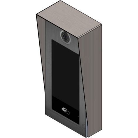 Caja de soporte para placas KIN, construcción en aluminio, ideal para montaje en pared.