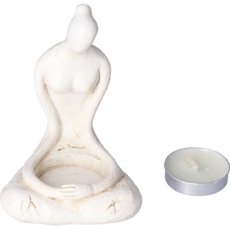 Figurine Ange Yoga Design Unique Double Fonction Durable et Pratique pour Maison Salle de Yoga Salon de Thé - RC007-B1 (1/5)