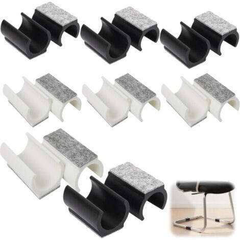 16 Stück U-förmige Tisch- und Stuhlgleiter, 25 mm Stuhlkissen, Stuhlpolster, Stuhlgleiter, rutschfeste und geräuscharme Stuhlmatten (1/5)