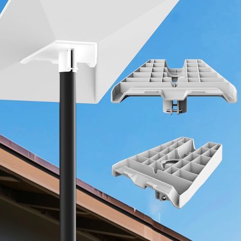 Adaptateur de tuyau Starlink Gen 3, support sur poteau Starlink 39 mm/1,53", pour antenne parabolique Starlink Gen 3 standard, coupe-vent - Blanc, poteau non inclus (1/5)