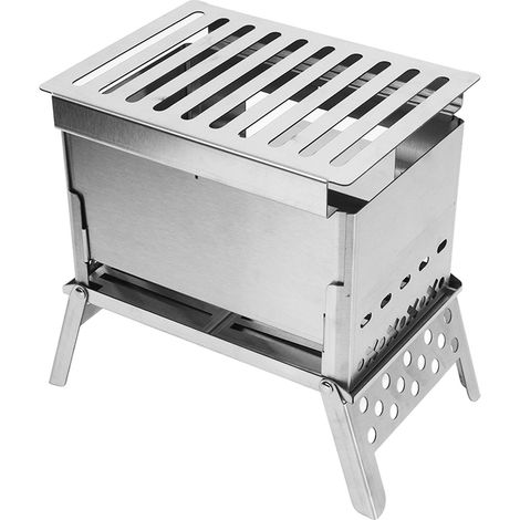 Zusammenklappbarer Holzofen, tragbares, zusammenklappbares Grillset für Picknicks und Wanderungen im Freien (1/4)