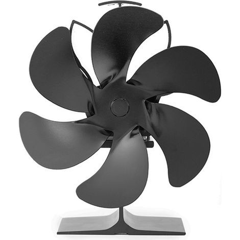 Ventilateur Poele à Bois, Silencieux Ventilateur Cheminee écologique Alimenté à la Chaleur à 6 Pales,Cycle Silencieux Ventilateur Cheminee à Granulés pour Brûleur/Bûches de Poêle (1/5)