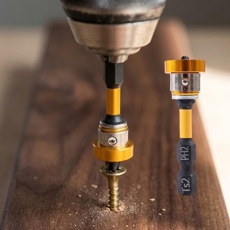 (1 pièce)Vis de montage pour cloison sèche, embouts de tournevis de positionnement magnétique PH2, embout de vis à tige hexagonale de 6,35 mm pour vis de placoplâtre, 50 mm (1/5)
