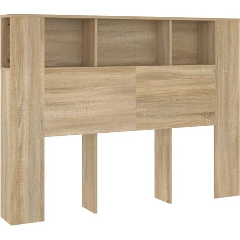 Armoire de tête de lit Chêne sonoma 140x18,5x104,5 (1/5)