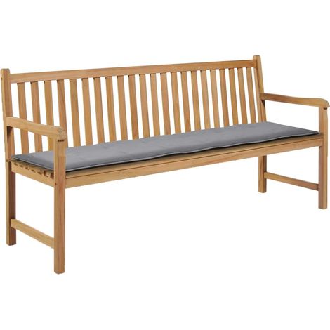 Cuscino per panca da giardino Grigio 180 x 50 x 3 cm DEC021557