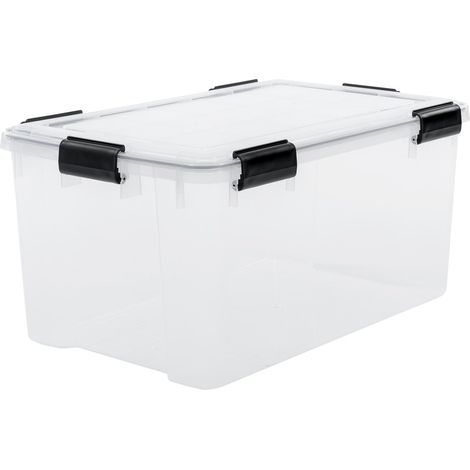 IRIS OHYAMA Recycling-Kanister, transparent, luftdicht, 50 l, H 29 x B 39 x T 59 cm IRIS (1/2)