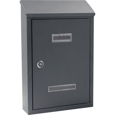 CASSETTA POSTALE 'PEONIA' cm 24,5x7,5x H.36 - grigio antracite - KASART