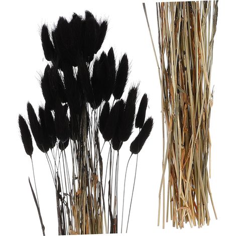Queues de Lapin Noires 60 Pièces Fleurs Séchées pour Composition (1/5)