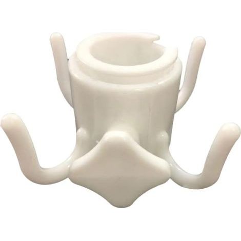 Verstellbarer Strandschirm mit 4-Punkt-Metallhaken, weiß, quadratisch, Strandaccessoire für kleine persönliche Gegenstände, einfach zu montieren und leicht (1/5)