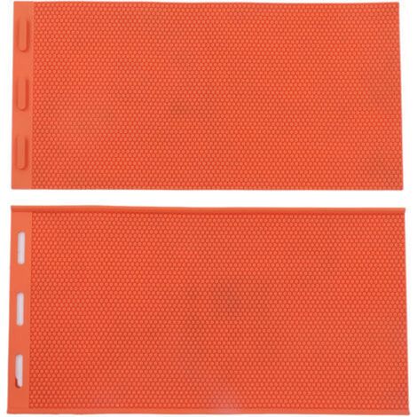 2 pièces 5.4mm cire d'abeille presse feuille moule fondation pliable Silicone cire d'abeille moule pour l'apiculture Orange