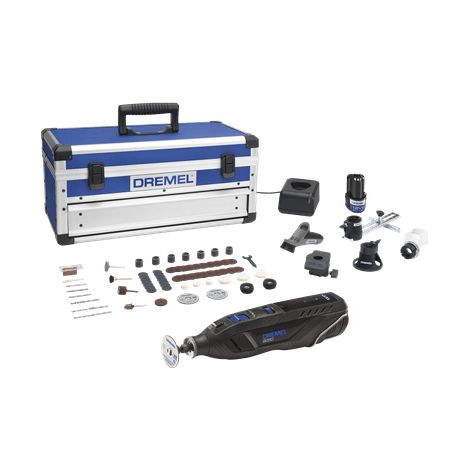 Herramienta rotativa multifunción inalámbrica conectada de 12V DREMEL F0138260JF con 65 accesorios, 5 adaptadores, 2 baterías de 3Ah (1/5)