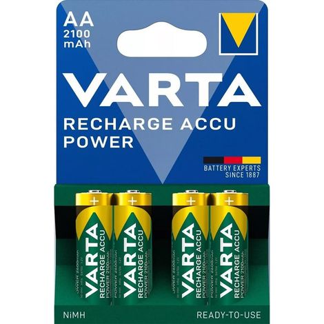 Varta ® - 4 Pile Varta Stilo Batterie Aa Alkaline Ricaricabili 2100mah Nimh Hr6 1.2v Accu - (1/5)