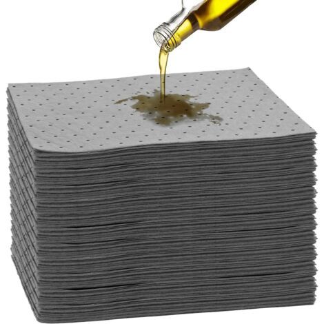 100 Pièces Tampon Absorbant L'huile, Gris Coton Absorbant L'huile, 25 X 33 cm Chiffons Absorbants D'huile, Tapis D'huile Pour Essuyer Les Outils D'atelier, Machines, Voitures (100) (1/5)