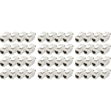 [NEUWERTIG] B-Ware Digitus Keystonemodul Einsatz Buchse Rj45 Modul Cat 6a Werkzeugfrei Set 48 Stück