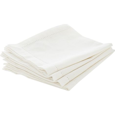 Ensemble de 4 serviettes de table en coton naturel JANE (1/4)