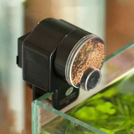 Distributeur automatique de nourriture pour poissons d'aquarium avec minuteur pour les vacances, 2 Modes De Chronométrage, Noir (1/5)