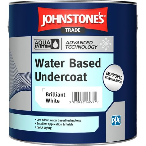 Johnstones Trade Aqua Water Based Undercoat - Brilliant White - 2.5 Litre