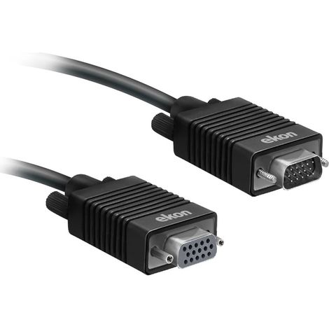 Ekon Cavo VGA 15 Pin Maschio a Femmina 1,5 M Nero