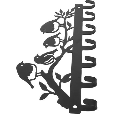 clés mural SOLUSTRE en fer noir motif oiseau pour petits (1/5)