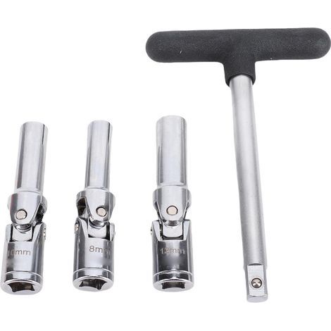 Jeu d'outils de prise de bougie de préchauffage, barre Dr T 3/8 pouces 8mm 10mm 12mm, retrait cassé pour la réparation automobile. (1/5)
