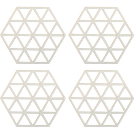 Dessous de plat en silicone, dessous de verre fleuris, maniques et dessous de plat pour plans de travail et casseroles, décoration de cuisine hexagonale bohème, dessous de plat antidérapants et résist (1/5)