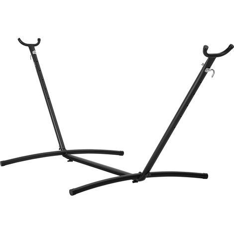 VEVOR Supporto per Amaca in Legno, Capacita 204 kg per 2 Persone, Telaio per Amaca, Adatto per Amache 2,9-3,85 m, Supporto Regolabile in Legno Salvaspazio con Borsa per il Trasporto Esterni Interni