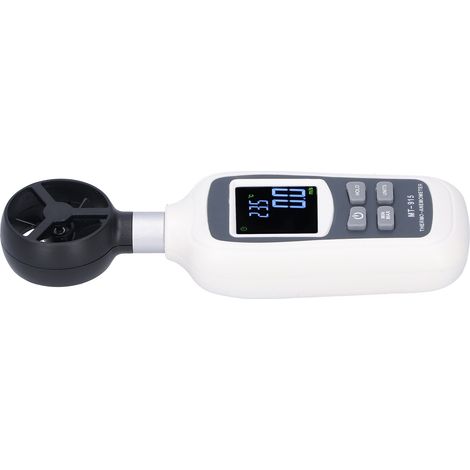 Anémomètre numérique mini MT-915, mesureur de vitesse du vent portable à écran LCD, instrument de mesure de débit d'air pour usage extérieur (1/5)