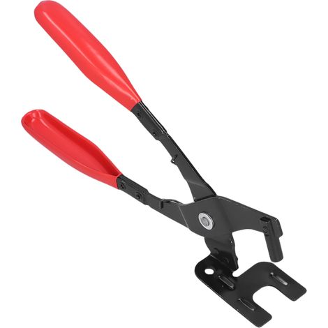 Pince démontage silentbloc pot d'échappement inox 25° décalée, outil retire support tuyau acier, extracteur collier fixation 4 pièces (1/5)