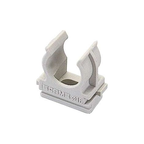 poly pool - 5 clips fissatubo a scatto per tubi ø 16 mm grigie