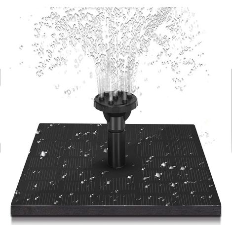 Solar-Springbrunnen, Solarbrunnen, Solarpumpe für Vogelbad-Springbrunnen, quadratische Solar-Wasserpumpe aus monokristallinem Silizium, schwimmender Springbrunnen für den Außenbereich, 7 V, 1,4 W (1/5)