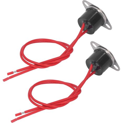 Lot de 2 interrupteurs de régulation thermique en aluminium avec capteur bimétallique étanche réponse rapide 10A 250V pour électroménager (1/5)